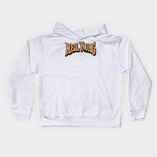 Neil Young - Typography Kids Hoodie